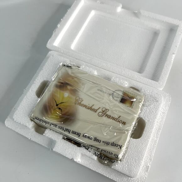 2006 Ardleigh Elliott Cherished Grandson Porcelain Music Box A1078 Mint Limited - Picture 4 of 10